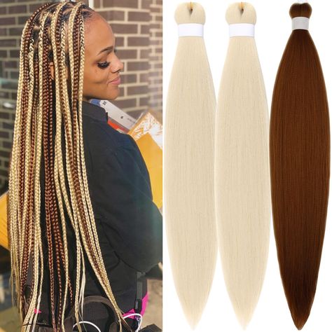 Different Color Knotless Braids, 8 Feed In Braids Hairstyles, Small Box Braids Hairstyles, Brown Box Braids, Dipped Hair, Box Braid Hair, Colored Box Braids, Braids Knotless, Hair Falls