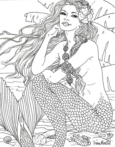 PIRATE COINS by Diana MArtin Mermaid Quilt, Pirate Coins, Mermaid Fairy, Mermaid Coloring Pages, Mermaid Pictures, Mermaid Beach, Color Book, Mermaid Coloring, Grayscale Coloring