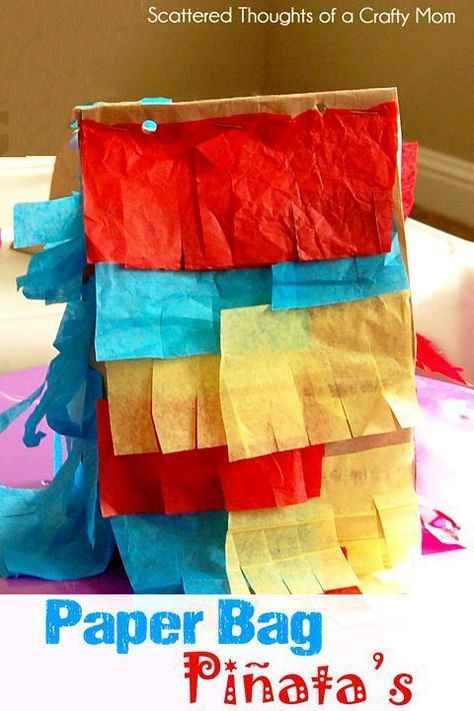 Multicultural Crafts, Mexico Crafts, Mexico Christmas, Prek Crafts, Around The World Theme, Diy Paper Bag, Paper Sack, Mexican Christmas, Summer Crafts For Kids