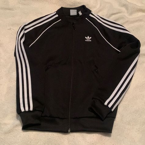 Adidas Clothes, Black Adidas Jacket, London Clothes, Country Jeans, Nike Coat, Adidas Casual, Adidas Zip Up, Brand Clothes, Adidas Jackets