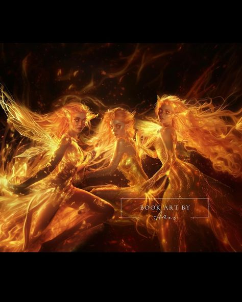 Sasa, Rithi and Malana 🔥 Our three lovely fire sprites ❤️‍🔥 Should I also create queen Irithys? Book: Crescent City series by Sarah J.… | Instagram Fire Sprite Tattoo, Fire Sprite Crescent City, Fire Sprite, Cc Fanart, Sjm Books, Sara J Maas, Roses Book, Storybook Characters, Sarah J Maas Books