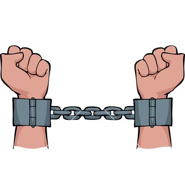 Shackles on his hands vector art - Download Drawing vectors - 986471 Bed Vector, Hands Vector, Sheep Vector, Globe Vector, Hand Drawing Reference, Cat Vector, Thought Bubbles, Dog Vector, Technology Background