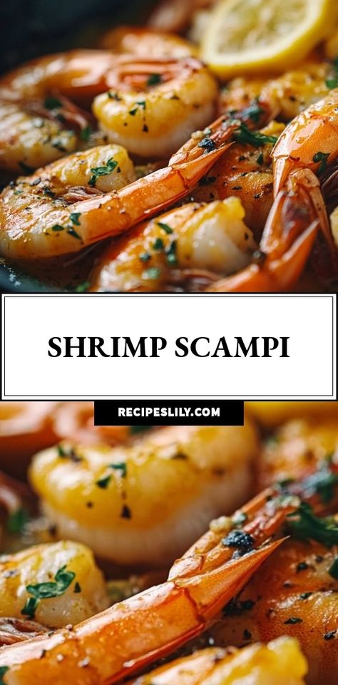 I just made the most incredible shrimp scampi! The garlic and butter blend perfectly to create a delightful sauce that complements the plump, juicy shrimp. It's a quick and easy dish that's perfect for a cozy dinner at home or entertaining friends. Can't wait to share this recipe with you all! Shrimp Scampi With Veggies, Shrimp Crockpot Recipes, Scampi Sauce Recipe, Sheet Pan Shrimp Scampi, Shrimp Dishes Recipes, Seafood Scampi, Best Shrimp Scampi Recipe, Easy Shrimp Scampi Recipe, Scampi Sauce