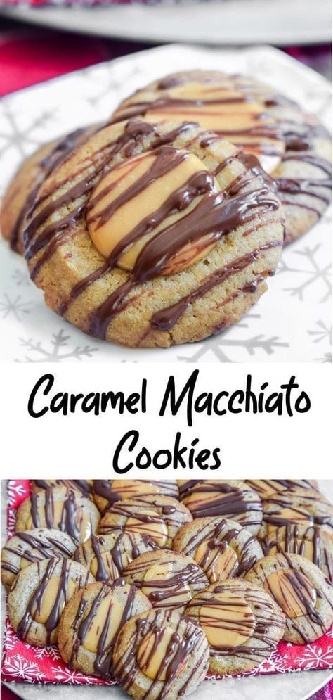 Easy caramel macchiato cookies are so easy to make and are perfect for your cookie exchange! These tasty cookies are perfect to make for an easy snack or dessert that kids and adults will love. Caramel macchiato cookies are great for holidays, parties, and any other occasion. Check out this cookie recipe as well as some tips for hosting a cookie exchange and more of the best cookie recipes. Flavored Baking Chips, Perfect Christmas Cookies, Caramel Macchiato Cookies, Decadent Cookies Recipes, Easy Delicious Cookie Recipes, Cookie Exchange Cookie Ideas, Easy Cookie Exchange Recipes Christmas, Christmas Cookie Recipes Unique, Cookies Flavors Ideas