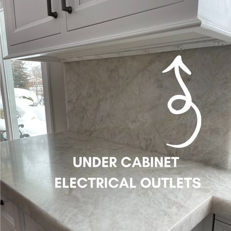 Hidden Plugs In Kitchen Island, Hidden Kitchen Plugs, Hiding Kitchen Outlets, Best Places To Put Electrical Outlets, Under Cabinet Outlet, Hidden Plugs In Kitchen, Outlets In Kitchen, Replace Outlets, Under Cabinet Power Outlets