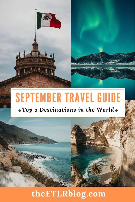 Where To Travel In September, September Vacation Ideas, September Travel Destinations, Best Places To Travel In September, Dream Destinations Bucket Lists, September Travel, Best Places To Vacation, Solo Travel Destinations, Relaxing Vacations