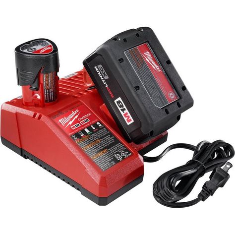 M12 and M18 Multi-Voltage Charger at Grizzly.com in 2022 | Charger, Battery charger, Charge battery Milwaukee M12, Milwaukee M18, Milwaukee Tools, Cordless Power Tools, Cordless Tools, 60 Minutes, Lithium Ion Batteries, Battery Pack, Lithium Battery