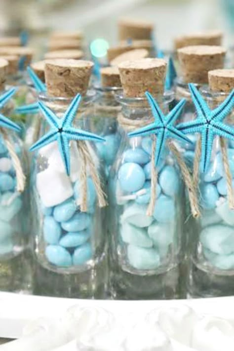 Beach Birthday Favors, Seashell Party Favors, Mermaid Party Favors For Boys, Ocean Party Decor, Beach Theme Quinceanera, Beach Themed Party Favors, Beach Birthday Party Favors, Under The Sea Sweet 16, Little Mermaid Party Favors