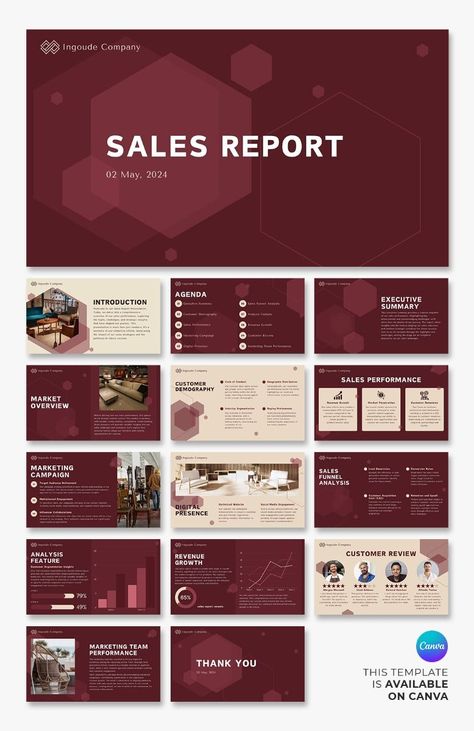 Looking for a way to present your sales data in a clear and concise way? Check out these 5 modern sales report templates that will help you make a big impression on your #Ppt_Design_Ideas #Report_Presentation #Sales_Report #Photo_Collage_Prints Red Presentation Design, Canva Ppt Template, Ppt Design Ideas, Canva Presentation Ideas, Booklet Design Layout, Red Presentation, Sales Report Template, Report Presentation, Sales Report