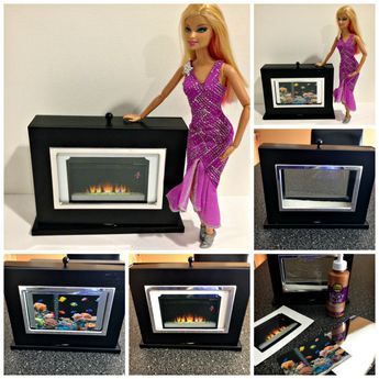 Barbie Fireplace, Barbie House Furniture, Accessoires Barbie, Upcycle Diy, Diy Barbie House, Doll Furniture Diy, Barbie Dolls Diy, Diy Barbie Furniture, Doll House Plans