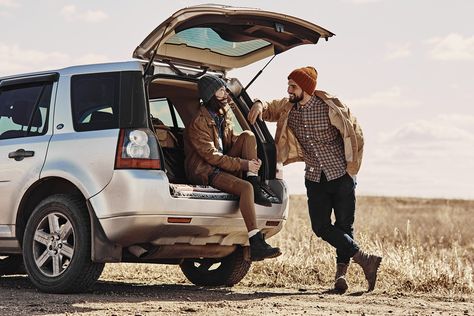 Camping Engagement Photos, Camping Photoshoot, Couple Travel Photos, Camping Couple, Pony Rider, Car Poses, Outdoor Couple, Best Cars, Road Trip Fun