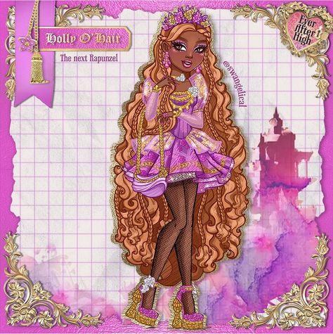 Drawing Coquette, Disney Characters Lion King, Holly O Hair, Cerise Hood, Ever After Dolls, Disney Princess Fan Art, High Hair, Bratz Inspired Outfits, Fairycore Fairy