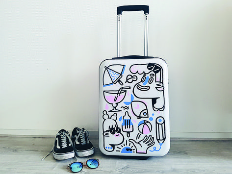 Suitcase Painting, Painting On Things, Luggage Painting, Suitcase Art, Painted Suitcase, Diy Suitcase, Best Suitcases, Diy Luggage, Arizona Road Trip