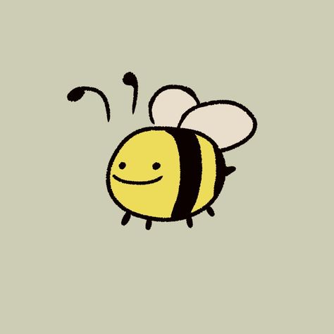 Cute Bee Drawing Kawaii, Cute Bumblebee Drawing, Bee Icon Aesthetic, Bee Aesthetic Drawing, Bumblebees Drawing, Cute Bee Drawing, Bee Doodle, Logo Honey, Bumblebee Drawing