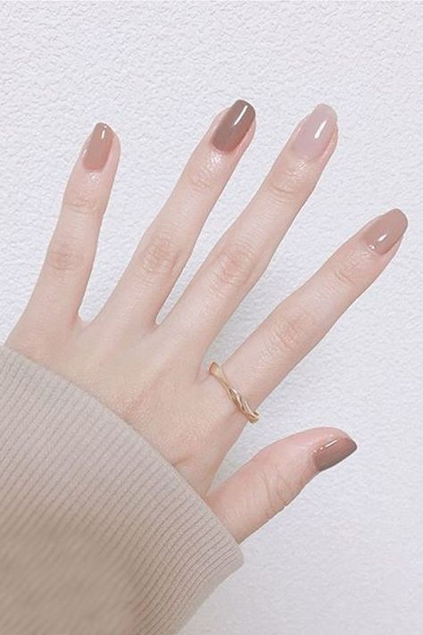 Asian Nails, Beauty Nails Design, Basic Nails, Cute Gel Nails, Kawaii Nails, Beauty Design, Neutral Nails, Minimalist Nails, Nail Art Ideas