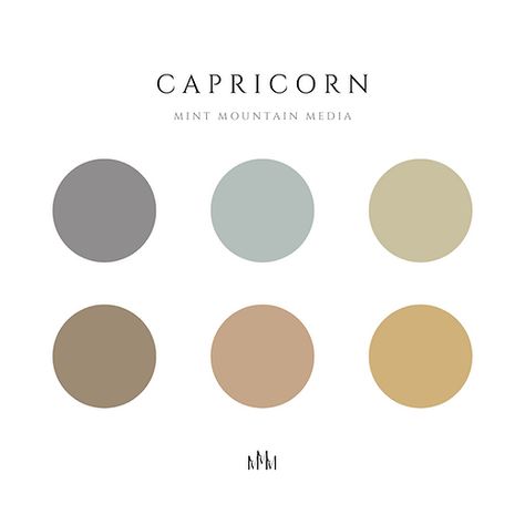 Palettes | Mint Mountain Media 3/6 Capricorn Color Palette, Wellness Brand Color Palette, Angel Color Palette, Zodiac Color Palette, Colors With Hex Codes, Muted Pastel Color Palette, Things Painting, Mobile Bartending, Wedding Color Pallet