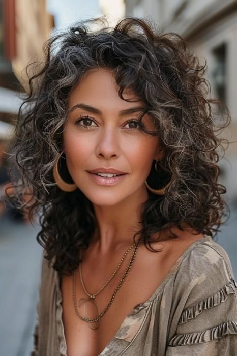 30 Cute Curly Hairstyles For Woman Over 60 Collarbone Length Curly Haircut, Long Wavy Layered Hairstyles, Medium Hairstyle Women Wavy Hair, Highlights On Curly Dark Hair, Shoulder Length Curly Hair Styles Ideas, Medium Layered Curly Hair, Long Haircut Curly Hair, Curly Medium Length Hairstyles, Medium Curled Hair