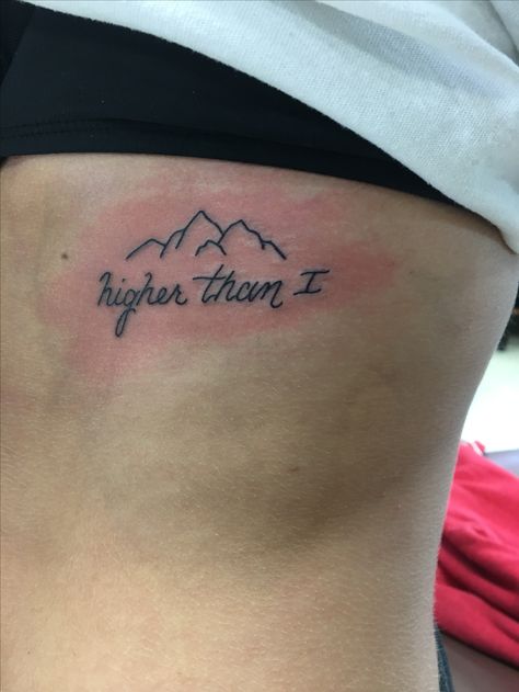 "when my heart is overwhelmed, lead me to the rock that is higher than i" psalm 61:2 Higher Than I Tattoo, Psalm 61 2 Tattoo, Mountain Scripture, Family First Tattoo, Scripture Tattoos, Inspiring Quote Tattoos, Psalm 61, 2 Tattoo, Heart Tattoo Designs