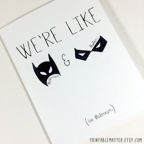 Batman Card, Batman Valentines, Birthday Card Boyfriend, Handmade Gifts For Boyfriend, I'm Batman, Creative Gifts For Boyfriend, Presents For Boyfriend, Batman And Robin