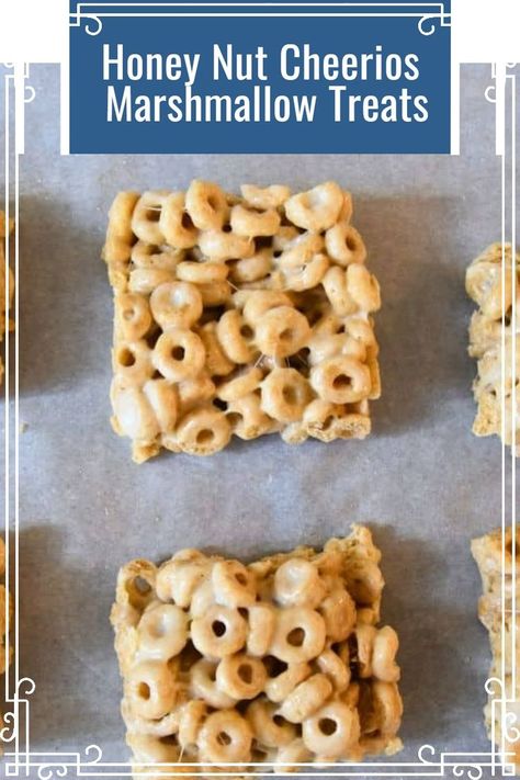 Cheerios Marshmallow Treats, Cheerios Treats, Cheerios Snacks, Marshmallow Treats Recipe, Cheerio Treats, Cheerios Recipes, Cheerio Bars, Recipe Using Honey, Honey Dessert