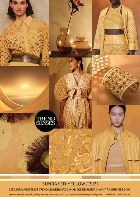 Trend Moodboards – Trendsenses Spring Summer 2023 Mood Board, Colour Trend 2023 Fashion, Framed Clothing, Trend 2023 Fashion, 2023 Fashion Trends Forecast, Yellow Moodboard, Fashion Trending Moodboard, Fashion Trend Board, Mode Prints