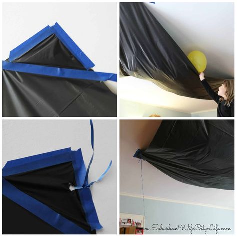 DIY Balloon Drop | Suburban Wife, City Life New Years Eve Gender Reveal Ideas, Nye Balloon Countdown For Kids, Diy Balloon Drop New Years, Balloon Drop New Years Eve, Balloon Drop Diy, Nye Balloon Drop, Gender Reveal Balloon Drop, Diy Balloon Drop, Balloon Avalanche