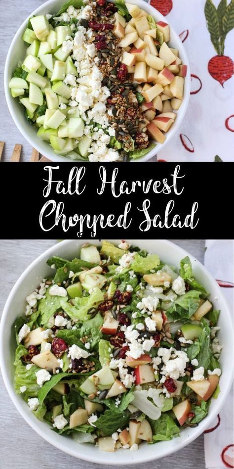 Sweet Apples, Chopped Salad Recipes, Harvest Salad, Salad Salad, Diner Recept, Salad Pasta, Autumn Salad, Salad Recipes For Dinner, Easy Weeknight Dinner