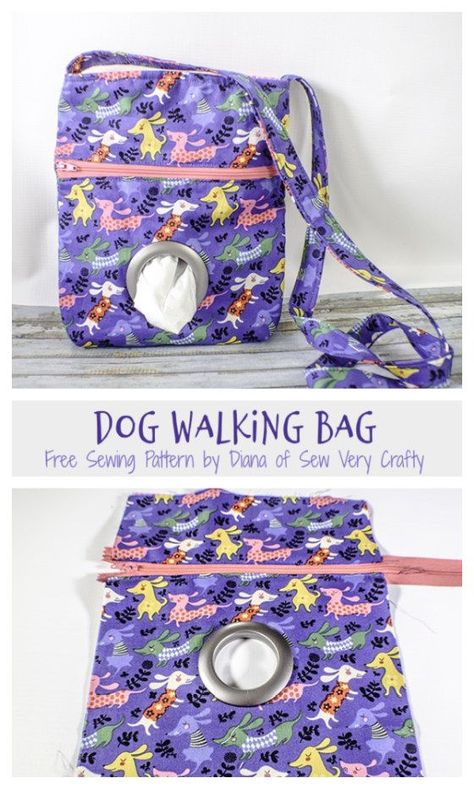 Crossbody Dog Walking Bag – Sew and Sell Sew And Sell, Bag Holder Pattern, Dog Waste Bag Dispenser, Walker Bag, Dog Treat Bag, Dog Waste Bag Holder, Dog Treat Pouch, Dog Walking Bag, Fabric Sewing Patterns