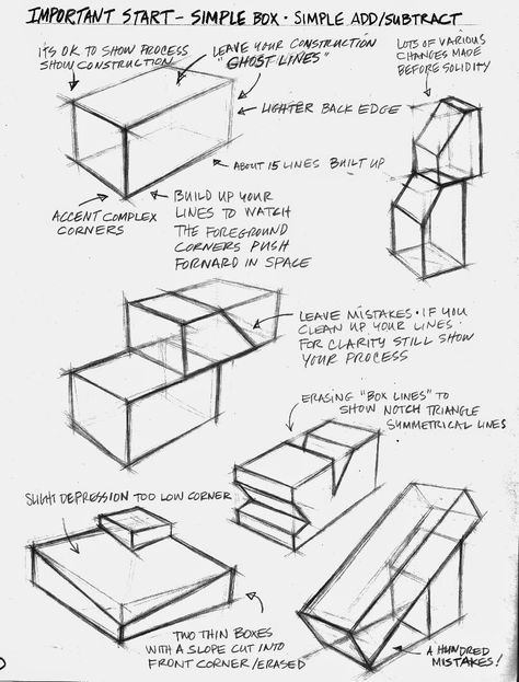 Creative Form Sketching 2015: Box Verb/Action, Lines and Ellipses Project Architectural Forms Concept Shape, Boxes Drawing, Form Sketching, Action Lines, Form Concept, Box Drawing, Draw A Box, Geometric Shapes Drawing, Perspective Drawing Lessons