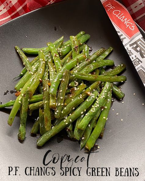 Olla-Podrida: Copycat P.F. Chang's Spicy Green Beans Pf Changs Green Beans, Asian Green Beans, P F Chang, Pf Chang, Spicy Green Beans, Braised Greens, Pf Changs, How To Cook Beans, Fresh Green Beans