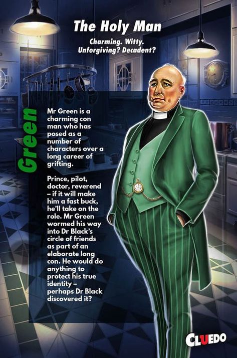 Clue Costume, Clue Movie, Clue Board Game, Clue Party, Clue Games, Illustration Realistic, Mystery Dinner Party, Green Costumes, Mystery Dinner