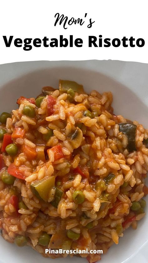 Mushroom Tomato Recipe, Carrot And Celery Recipes, Vegetable Risotto Recipes, Peas And Mushrooms, Risotto Recipes Easy, Vegetable Risotto, Celery Recipes, Tomato Risotto, Mexican Side Dishes