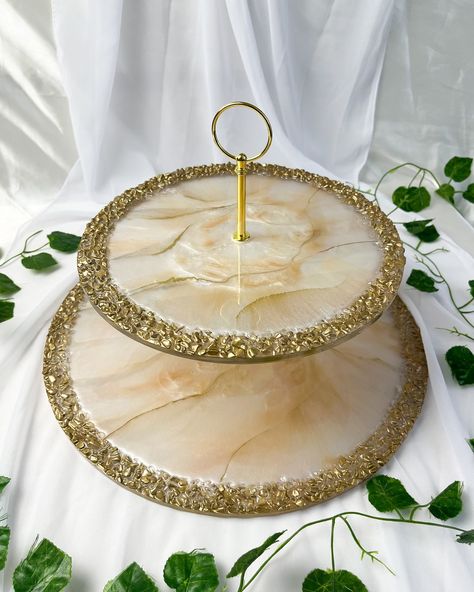 2 tier large resin cake stand Resin Cake Stand, Household Hacks, Cake Stand, Kitchen Gadgets, Cooking Tips, Cake