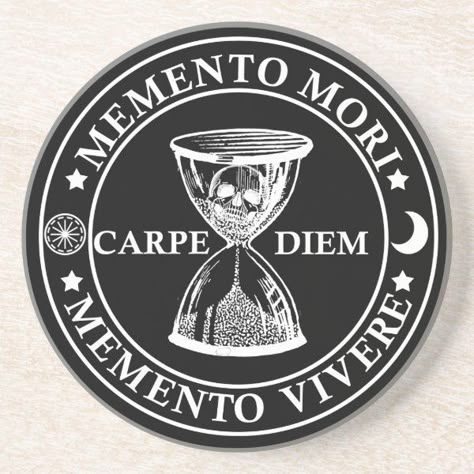 memento mori vivere coaster Memento Mori Art, Memento Mori Tattoo, Aztec Tattoo Designs, Yin Yang Art, Maori Tattoo Designs, Aztec Tattoo, Latin Phrases, Creepy Tattoos, Gents Fashion