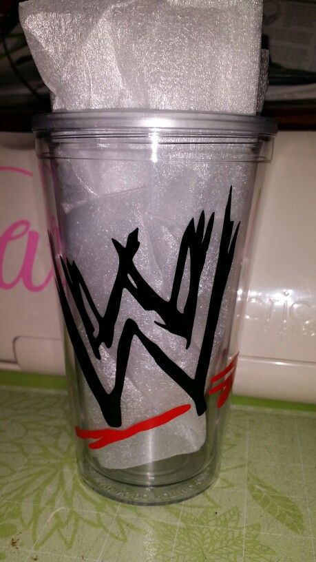 WWE Wrestling acrylic tumbler Acrylic Tumblers, Custom Bottles, Cameo Projects, Tumbler Cups, Pint Glass, Shot Glass, Craft Gifts, Beer Glasses, Tumbler