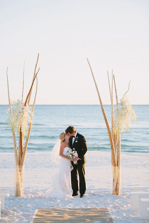 Wedding Ceremony Arches, Beach Wedding Ceremony Arch, Unique Beach Wedding, Ceremony Arches, Beach Wedding Arch, Beach Wedding Ceremony, Wedding Ceremony Ideas, Beach Wedding Reception, Sea Wedding