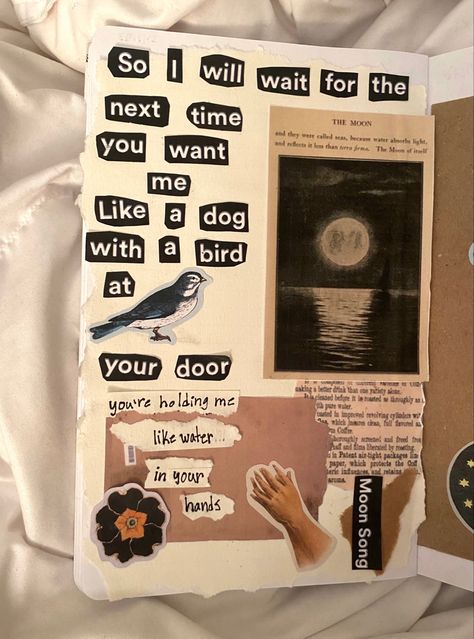 Lyric Analysis Journal, Art Journal Song Lyrics, Song Journal Ideas Aesthetic, Scrapbook Song Lyrics, Phoebe Bridgers Journal, Journaling Song Lyrics, Lyrics Page Journal, Lyrics Book Aesthetic, Favorite Lyrics Journal