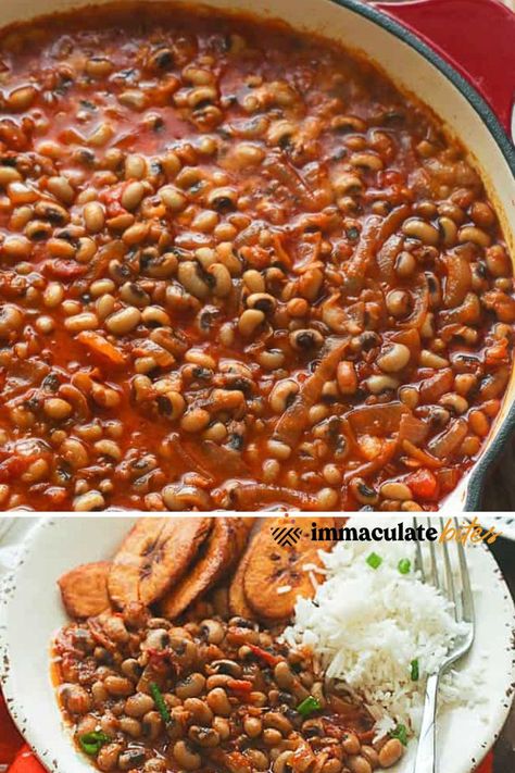 Black-Eyed Peas stewed beans - here is a  variation on this rustic yet flavorful use of these beans- known as Red Red.  Red Red is a simple tomato stew that is enjoyed widely through out Ghana.
More African food, healthy recipes, stew, soup, beans at immaculatebites. African Beans Recipe, Stewed Beans, Red Beans Recipe, African Stew, Food Healthy Recipes, Black Eyed Peas Recipe, Red Beans N Rice Recipe, Tomato Stew, Stew Soup