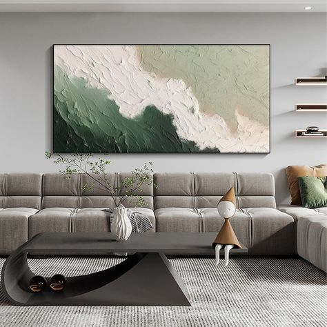 Minimalist Beach Oil Painting on Canvas, Original Abstract Large Wall Art,Texture Ocean Wave Painting,Custom Painting Living Room Home Decor Big Art Work Living Room, Large Abstract Painting Living Rooms, Wall Art Texture, Ocean Wave Painting, Beach Oil Painting, Decorate Bedroom, Diy Abstract Canvas Art, Painting Living Room, Artwork For Living Room