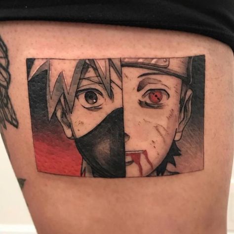 Naruto Tatoos, Kakashi Tattoo, Naruto Tattoos, Illustrative Tattoos, Armadura Cosplay, Kakashi And Obito, Korean Tattoos, Girls With Sleeve Tattoos, Manga Tattoo