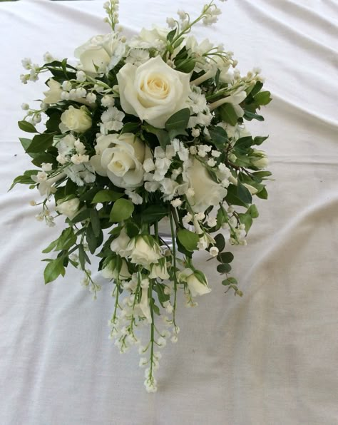 Lily Of The Valley Bridal Bouquet, Lily Of The Valley Wedding Bouquet, Lily Of The Valley Bouquet, Lily Bridal Bouquet, Cascading Bridal Bouquets, White Rose Bouquet, Wedding Bouquets Bride, Daisy Bouquet, Bridal Bouquet Flowers