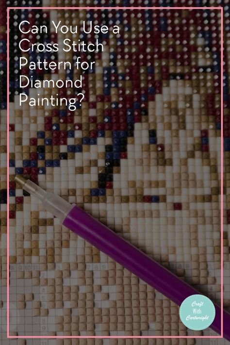 Can You Use a Cross Stitch Pattern for Diamond Painting? - Craft with Cartwright Diamond Art Patterns Free, Cross Stitch Letter Patterns, Cross Stitch Letters, Diamond Paint, Dot Art Painting, Pattern Library, Paint And Sip, Cross Stitch Patterns Free, Free Cross Stitch