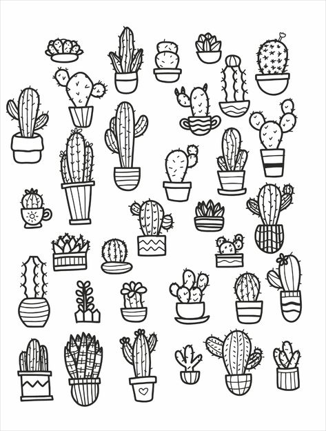 Cactus Set. Cactus Panel. Cactus in Pot Wall Art. Succulent in | Etsy Succulent In Pot, Cactus In Pot, Cactus Doodle, Pot Wall, Cactus Tattoo, Cactus Drawing, Arte Doodle, Laser Files, Pretty Fonts