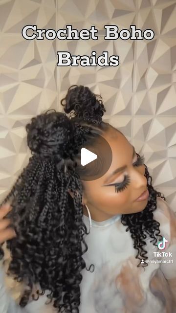 Braided Crochet Hairstyles, Boho Braids Crochet, Crochet Braid Styles Ideas, Boho Braids Styles, Crochet Boho Braids, Boho Crochet Braids, Crotchet Box Braids, Bohemian Crochet Braids, Crochet Hair Styles Freetress