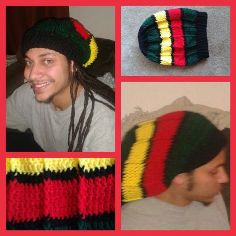 PATTERN ONLY...Crochet Rasta Beanie. by ItsNaiNaisNook on Etsy Rasta Beanie, Crochet Loom, Marley Crochet, Beret Crochet, Crochet Bun Hat, Bandeau Au Crochet, Crochet Beret, Bun Hat, Slouch Hat