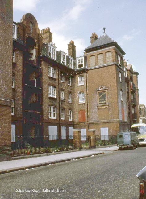 Columbia Road, Bethnal Green, ( now redeveloped ) Sivill H… | Flickr Columbia Restaurant, Historical London, Columbia Road Flower Market, Waterloo Road, East End London, Columbia City, Columbia Road, British Architecture, Call The Midwife