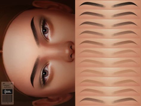 Sims 4 Cc Lip Liner, Sims 4 Assecories Cc, Cosimetic's Sims 4, Cc Face, Sims Face, Alpha Sims, Sims Finds, Cc Makeup, Curved Eyebrows