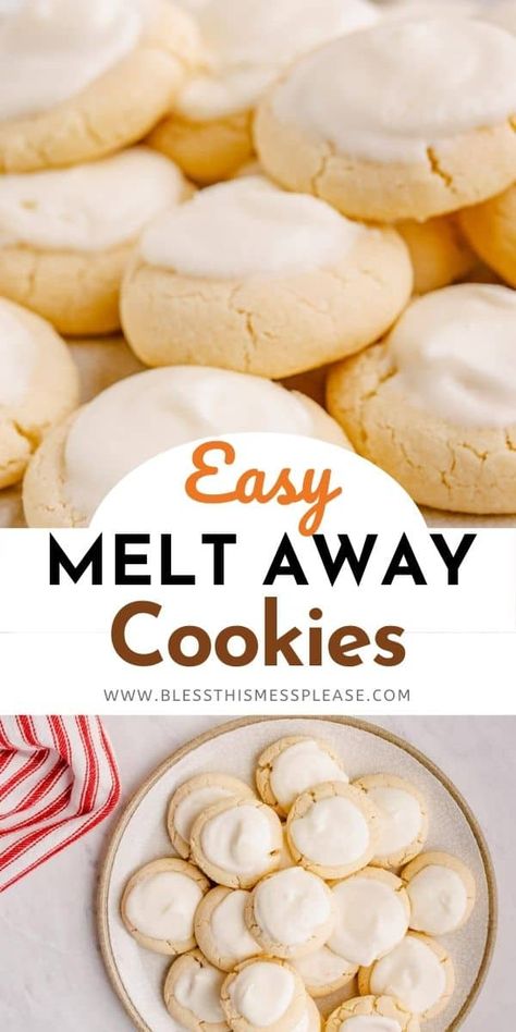 Christmas Cookies With Powdered Sugar, Vanilla Drop Cookies, Powdered Sugar Cookies Christmas, Easy Fancy Cookies Simple, Sugar Cookie Recipe With Cornstarch, Butter Cookies With Icing, Powder Sugar Cookies Recipe, Soft Vanilla Cookies, What To Make With Powdered Sugar