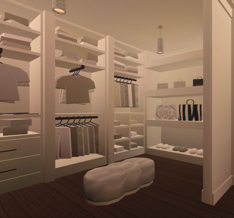 Bloxburg Bed Rooms Ideas Modern, 4 X 5 Bedroom Ideas Bloxburg, Bloxburg Closets Ideas, Bloxburg Guest House Ideas, Two Floor House Layout Bloxburg, 5x6 Bloxburg Bedroom, One Floor Bloxburg House Ideas, Small Walk In Closet Ideas Bloxburg, Bloxburg Basement Ideas Aesthetic