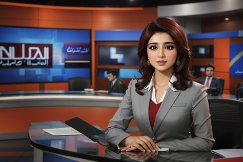 News anchor of AI that telecast different news Anchor Pictures, News Presenter, Tv Anchors, News Anchor, Food Snapchat, Snapchat, Software, Clip Art, Drawings